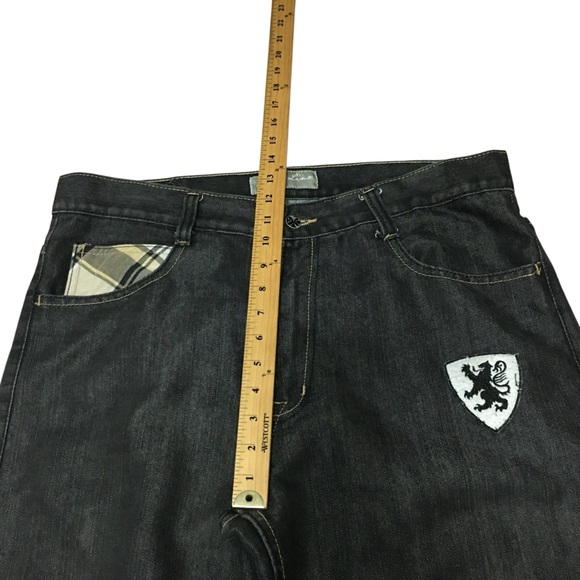 Royal Linx 38x30 Black Plaid Back Pocket Cotton Men’s Jeans - Picture 4 of 12